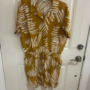 Toppies Mustard and White Romper